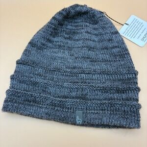 Shupaca Womens Mens Beanie OS Baby Alpaca Grey Knit Slouchy Warm Winter Hat